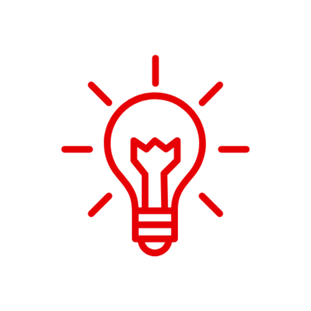 Symbol Glühbirne steht für Hinweis und Vorschläge.