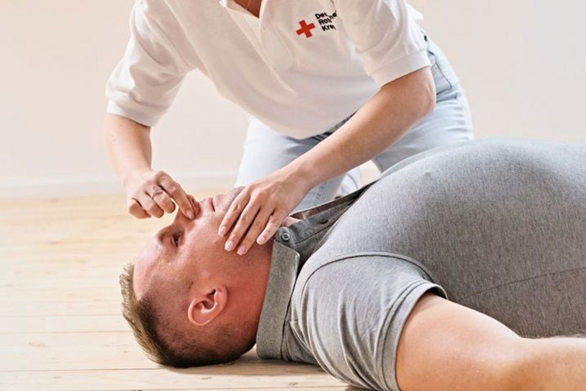 Erste-Hilfe-Übung Atemspende